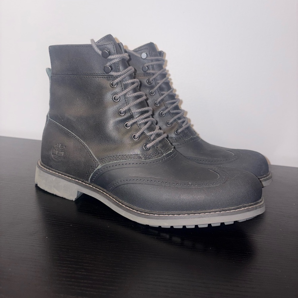 Timberland Men's Stormduck Waterproof Tectuff Wingtip Boots - Black